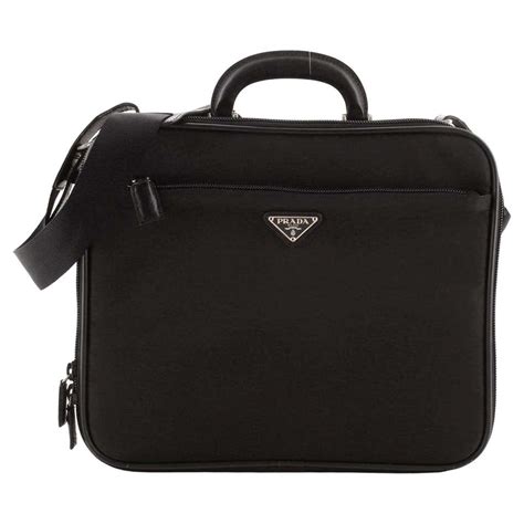 prada briefcase porta computer medium tessuto saffiano leather black|navy prada saffiano briefcase.